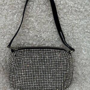 Alexander Wang Silver Crystal Embellished Shoulder Bag
